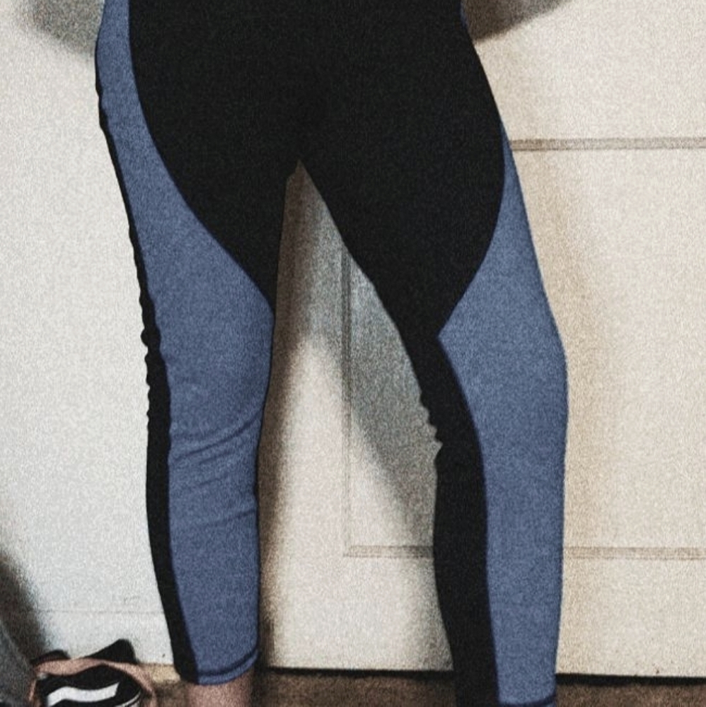 Black and Blue Leggings